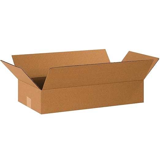 TAPE LOGIC 20 x 10 x 4 Corrugated Cardboard Boxes, Flat 20"L x 10"W x 4"H by TapeLogic
