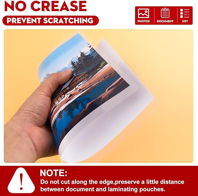 CAREGY 520 Pack Laminating Sheets, Thermal Laminating Plastic Paper Laminator - Image 4
