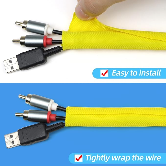 Automotive Wire Loom Tubing, Split Braided Cord Protectors from Pets No Chew - Image 2