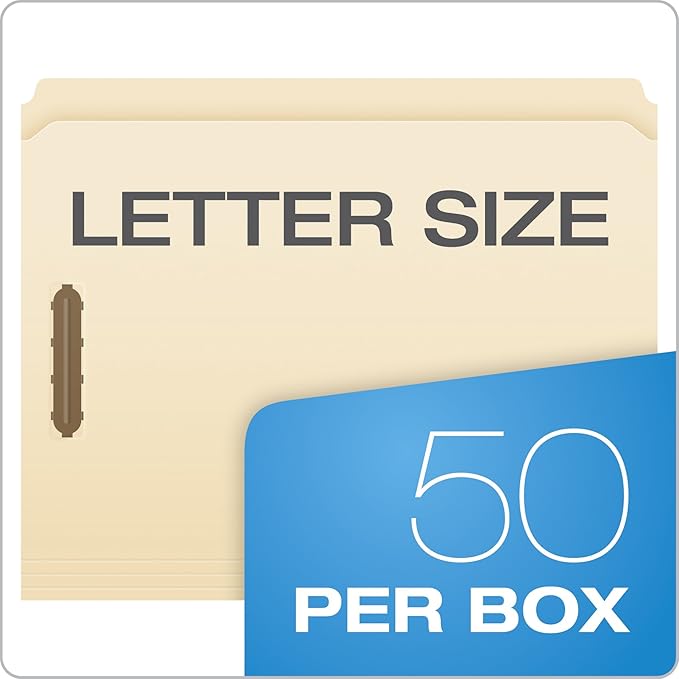 Pendaflex Manila Fastener Folders, Letter Size, 2 Fasteners, Straight Cut - Image 7