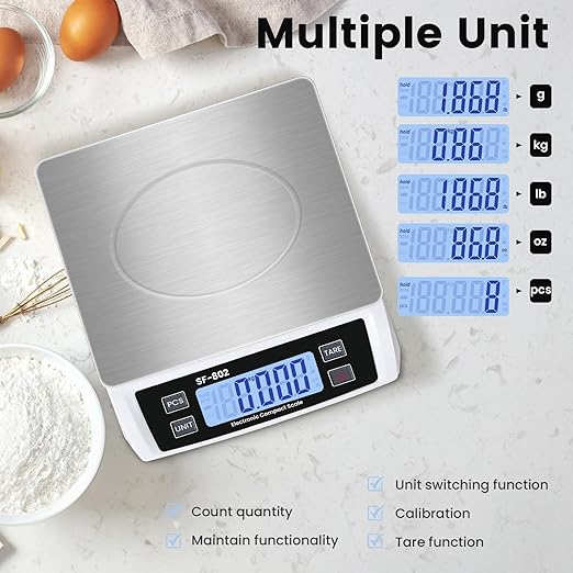 Digital Kitchen Scale 30kg/66lb Large Food Scale - Image 4