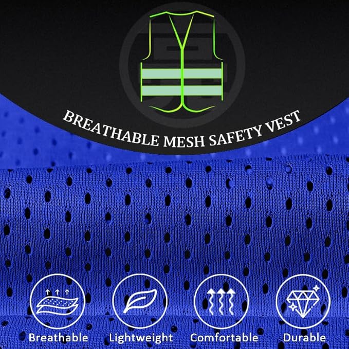 BeautyWill Custom Logo Safety Vest Class 2 High Visibility Reflective Vest - Image 8