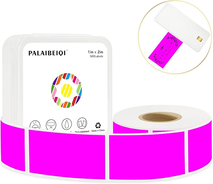 1x2 inch Blank Removable Freezer Labels Printable Rectangle Stickers 500PCS by Palaibeiqi