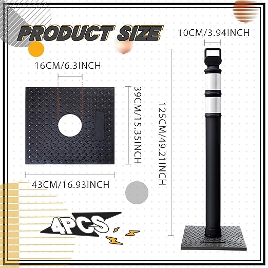 Kanayu 49 Inch Traffic Delineator Posts - Image 2