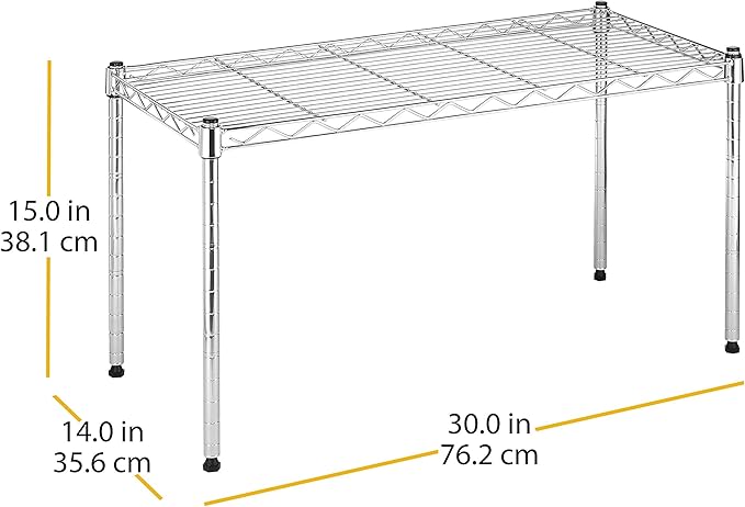 Whitmor 1 Tier Shelving Units, Wire Rack Storage Organizer - Image 3