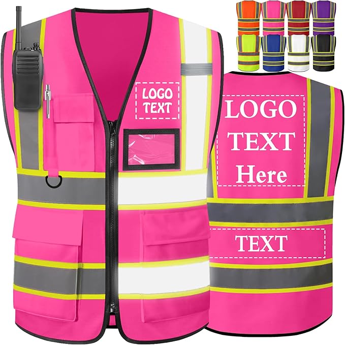Custom Safety Vest High Visibility Customize Class 2 by YAEILOV