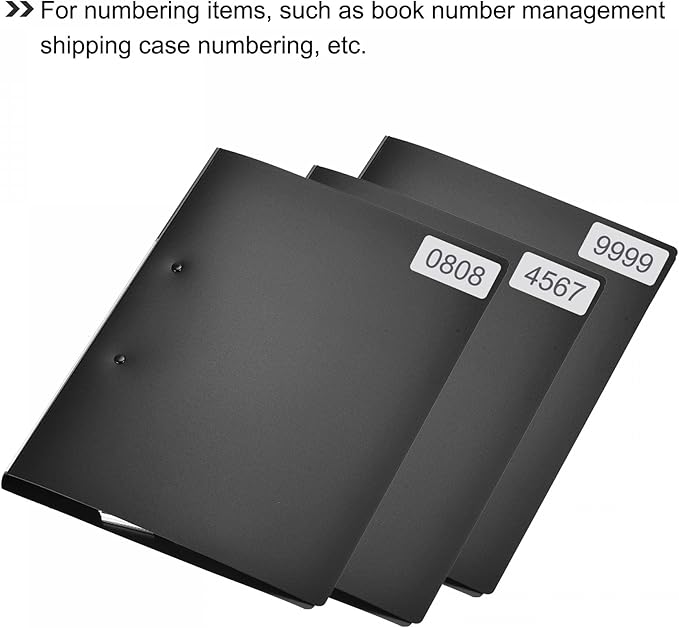 MECCANIXITY 4001 to 5000 Consecutive Number Stickers Inventory Label Black - Image 4