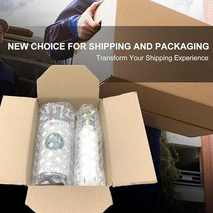 Inflatable Bubble Cushioning Wrap Roll Bottle Shipping Sleeves 15.7"x164' Air - Image 2