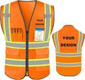 YOWESHOP High Reflective Visibility Safety Vest Custom Your Logo Safety Workwear by YOWESHOP