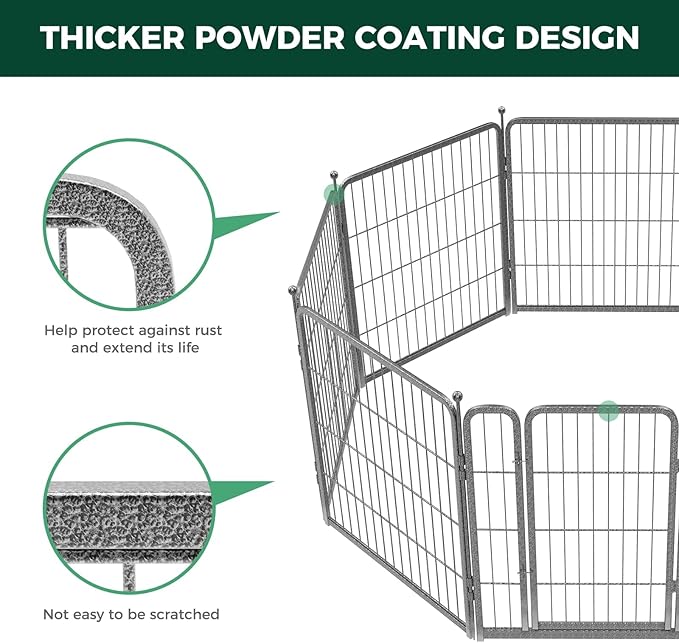 FXW Garden Fence Outdoor for The Yard – 32in x 54.7ft Heavy Duty Metal Animal - Image 5