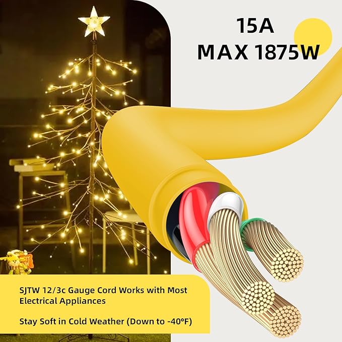 EP 30 Ft Outdoor Extension Cord, 12/3 SJTW Heavy Duty Extension Cable - Image 6