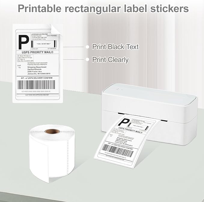 3 X 5 Inch Rectangle Sticker White Moving Labels - Image 3