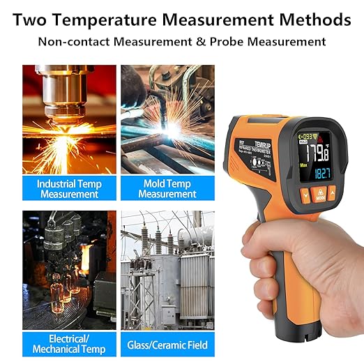 -40℉ to 1922℉ TEMIRUP Infrared Thermometer Temperature Gun - Image 8
