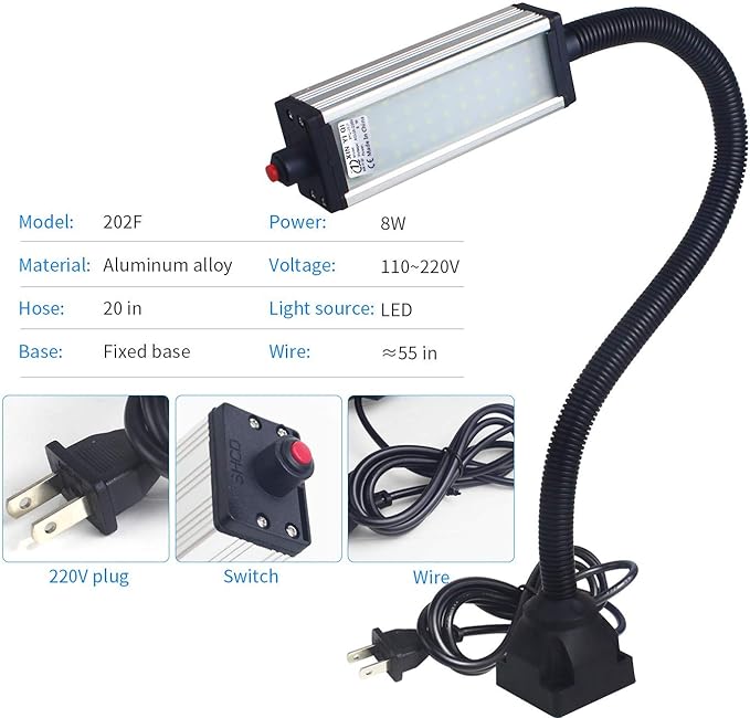 Flexible Work Light, Machine Light, Gooseneck Led Light IP66 Waterproof 800 - Image 7
