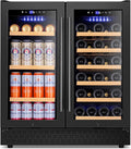 Tylza 30 Inch Wine and Beverage Refrigerator, Dual Zone Wine Beverage Cooler 30" by TYLZA