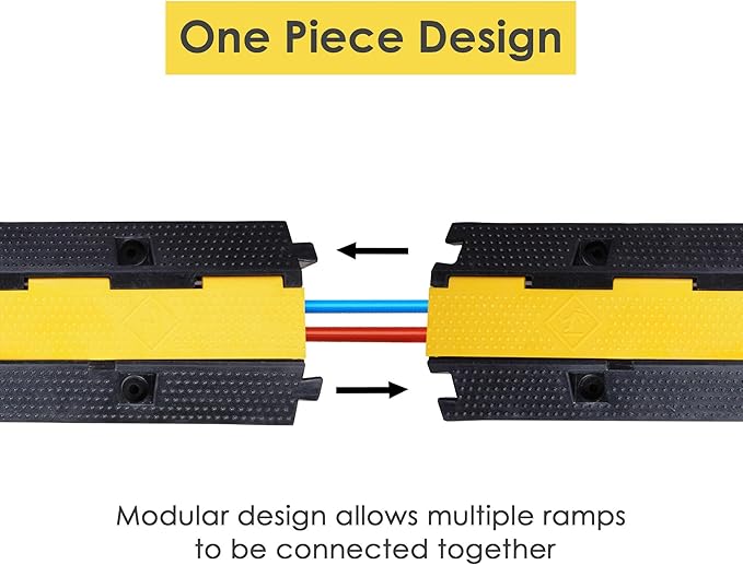 Yescom Cable Ramp Protector 1 Channel Garden Hose Protecitive 22000 Lbs Load - Image 6