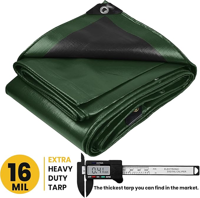 PROTARP Extra Heavy Duty 16 Mil Tarp Cover, Waterproof, UV Resistant, Rip and - Image 2