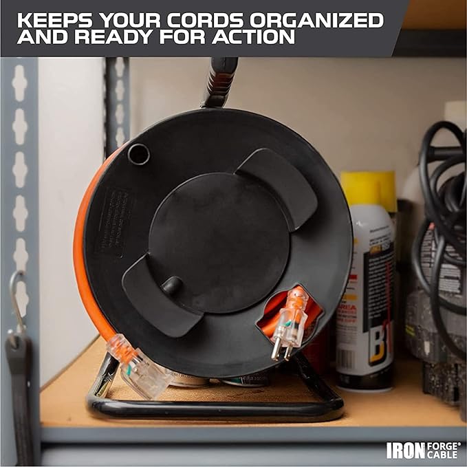IRON FORGE CABLE Extension Cord Storage Reel - Image 3