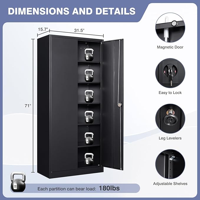 Metal Garage Storage Cabinet - Image 3
