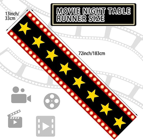 2 Pcs 13 x 72 Inch Movie Night Table Runner - Image 2