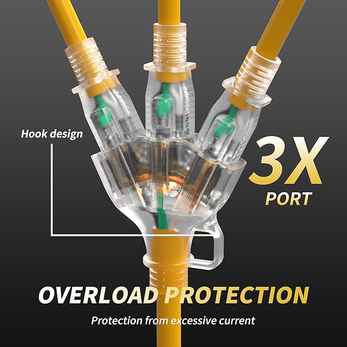 1 FT 12/3 Gauge Outdoor Extension Cord - Image 8