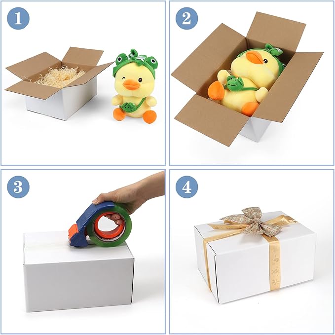 Hoikwo 10x7x5 Inches Small White Shipping Boxes Set of 25, Sturdy Cardboard - Image 6
