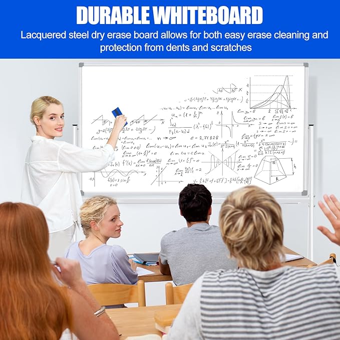 Double-Sided Rolling Whiteboards on Wheels 72 X 48, Large Dry Erase Board - Image 6