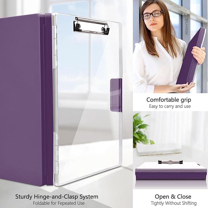 Clipboard with Storage, Heavy Duty Clip Boards 8.5x11 with 2 Storage Case - Image 5