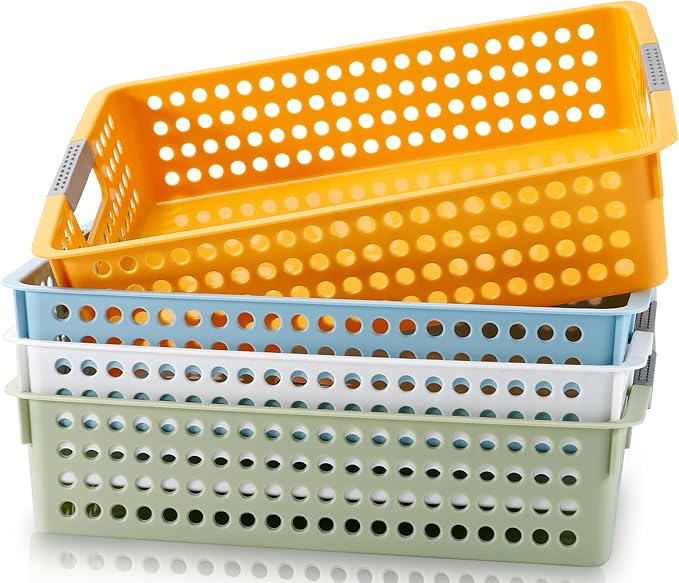 4 Pcs Turn in Trays Classroom, A4 Paper Trays by Unknown