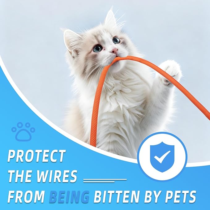 Automotive Wire Loom Tubing, Split Braided Cord Protectors from Pets No Chew - Image 5