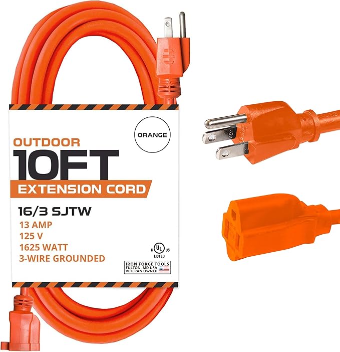 Iron Forge Cable Weatherproof 10 Ft Outdoor Extension Cord by IronForgeCable