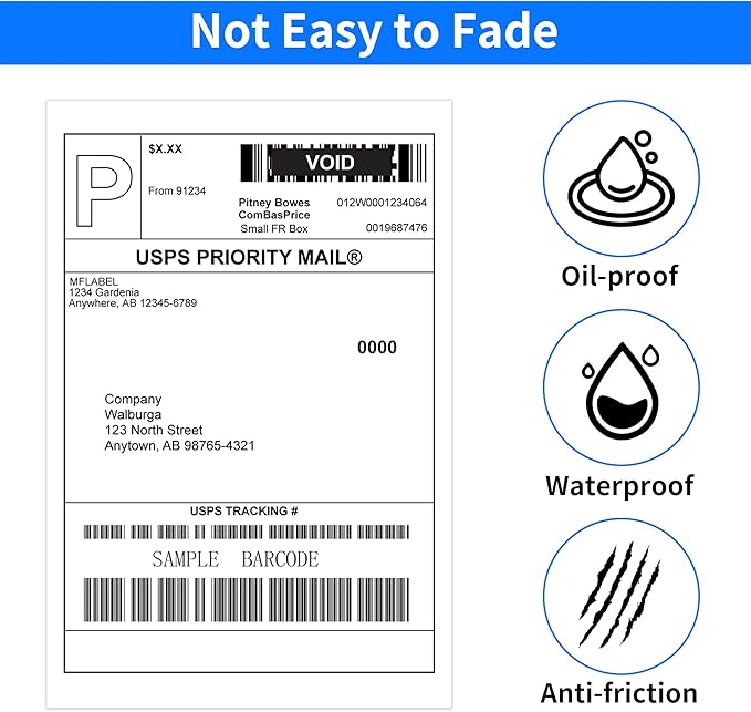 Thermal Shipping Labels, FungLam Mailing Postage Shipping Label Compatible - Image 3