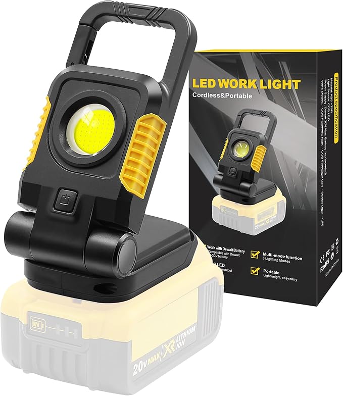 18V/20V Cordless Work Light, 25W Portable Flood Light Work by Tresda