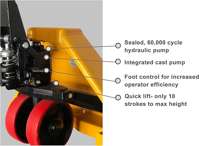 APOLLOLIFT Pallet Jack Truck, 5500lbs Capacity 21" W x 48" L Forks Manual - Image 6