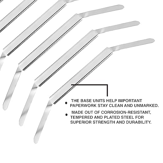 OLYMPX 50 Pcs of 3.5” Capacity Premium Metal Prong Paper Fastener Complete Set - Image 4