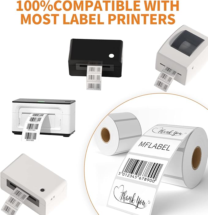 MFLABE 60 Rolls of 1000 2-1/4 x 1-1/4 Inch Direct Thermal Perforated Shipping - Image 3