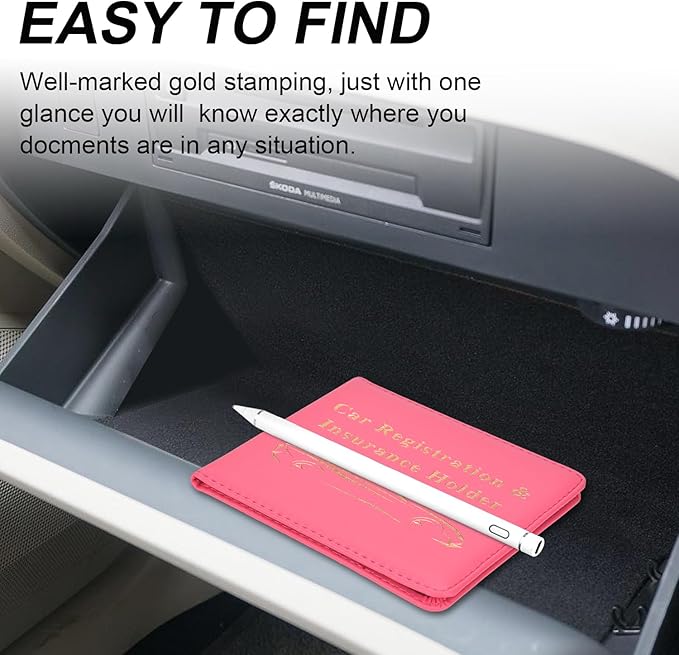 Cacturism Car Registration and Insurance Holder, Vehicle Glove Box Car - Image 5
