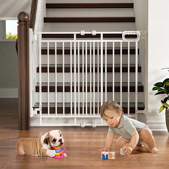 Mom's Choice GROWNSY Baby Gate No Bottom Bar, Adjustable Width 26” to 36” by GROWNSY