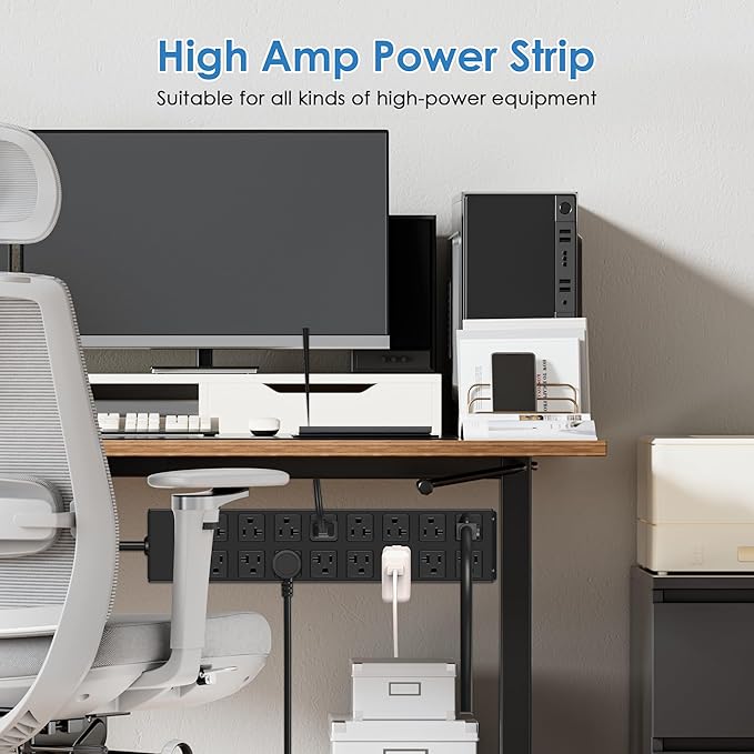 JUNNUJ Heavy Duty 20 Amp Power Strip - Image 5