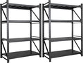 Set of 2 48" Wide Heavy Duty Garage Shelving Units, 3000LBS 24 Deep Storage by SISESOL