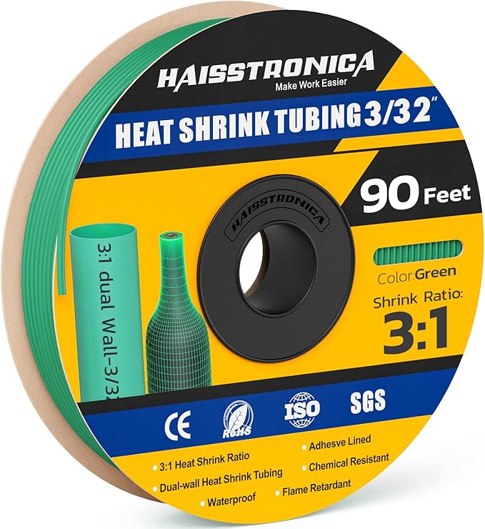 haisstronica 3:1 Heat Shrink Tubing, Shrink Ratio Adhesive Lined Marine Grade by HAISSTRONICA