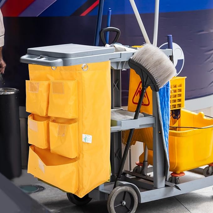 VALICLUD Replacement Waterproof Janitorial Cleaning Cart Bag - Image 6