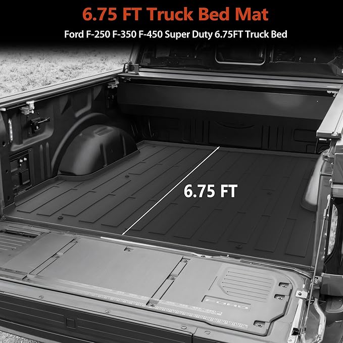 KARPAL Truck Bed Mat for Ford F250 / F350 / F450 2017-2026, All Weather TPE - Image 2