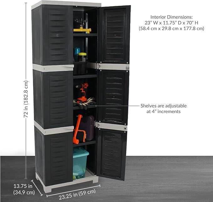 Sunnydaze Lockable Storage Cabinet - Image 2