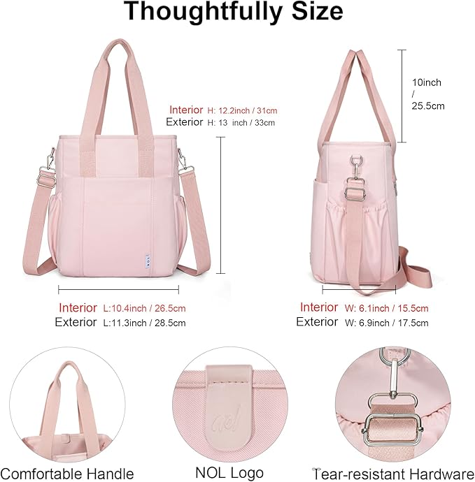 NOL Insulated Lunch Bag for Women, Large Spacious Lunch Tote Bag - Image 2