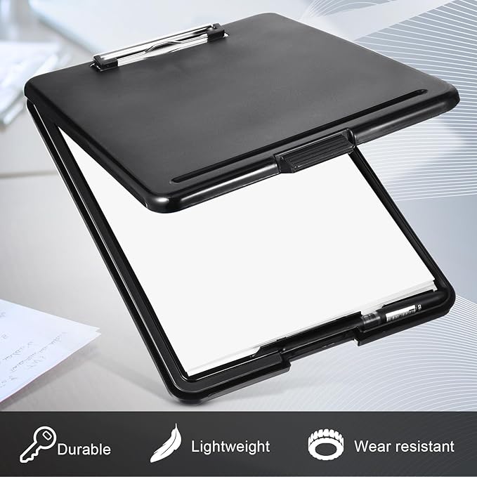 Mimorou 5 Pcs Clipboard with Storage Plastic Nursing Clipboard 9.5 x 13.5 Inch - Image 4