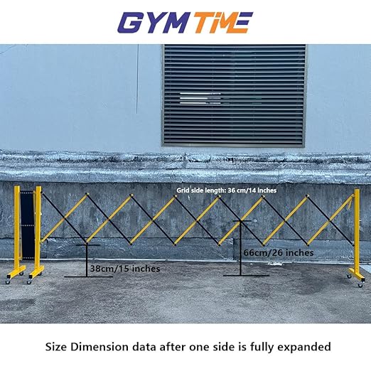 GYMTIME Metal Expandable Barricade, Safety Barrier - Image 5