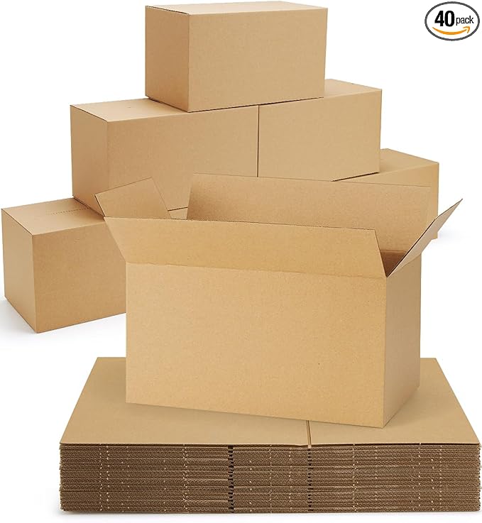 Shipping-Boxes-11x6x6 Inches: 40 Pack Shipping-Boxes-Mailers by POEVER