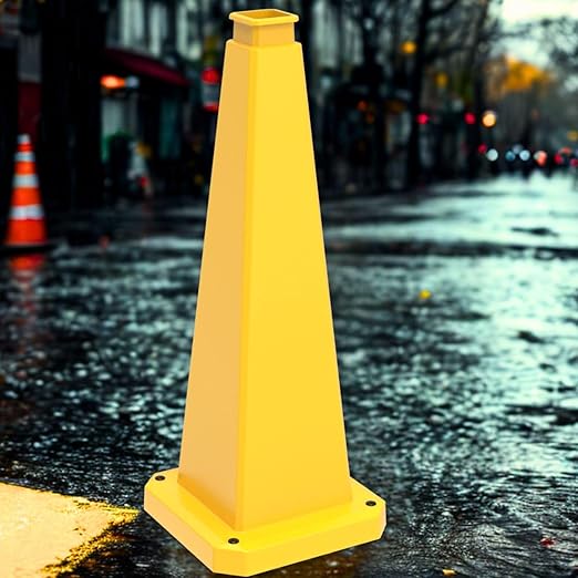 BESEA 3 Pack 28" Bright Yellow Traffic Safety Cones - Image 6