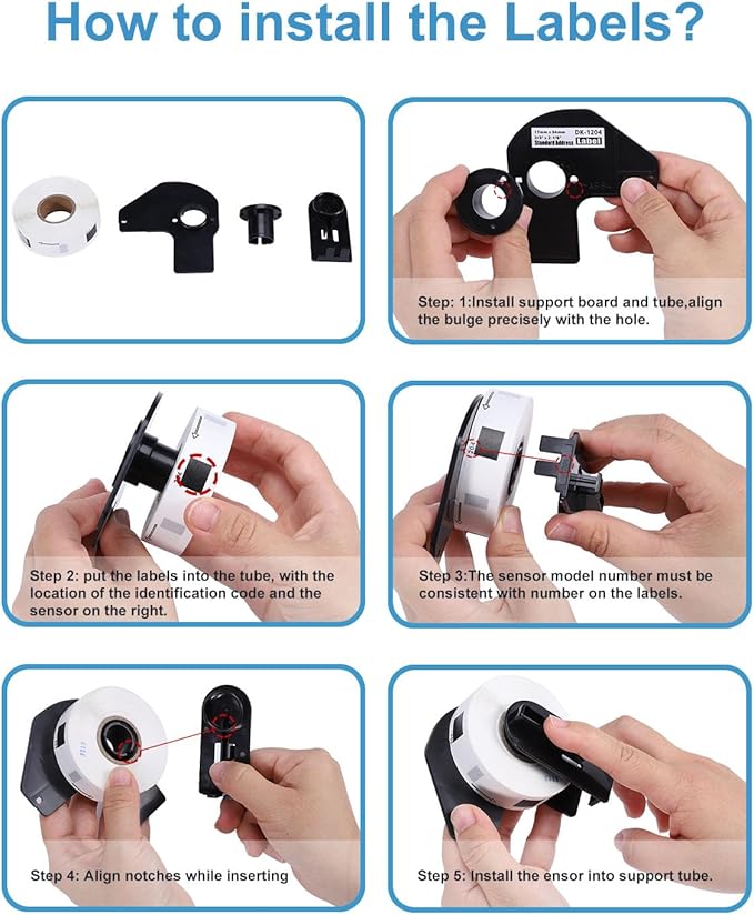 COLORWING Labels Compatible for Brother DK-1204, Use - Image 8